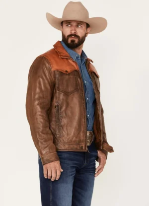 Alternative view of Goldrush Color Block Leather Jacket