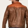 Goldrush Color Block Leather Jacket - Image 4