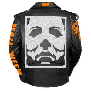 Alternative view of Halloween Letterman Black Leather Jacket