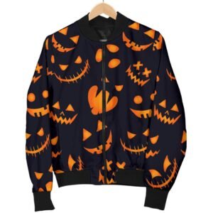 Halloween Letterman Pumpkins Pattern Jacket