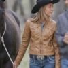 Heartland Amber Marshall Brown Leather Jacket