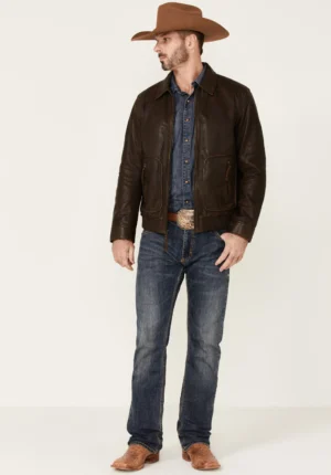 Alternative view of Hector Dark Brown Leather Jacket