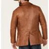 Lavendard Brown Western Leather Blazer - Image 4