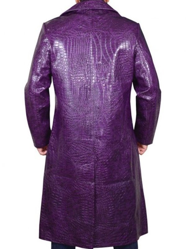 Suicide Squad Jared Leto Joker Purple Trench Coat - Image 4
