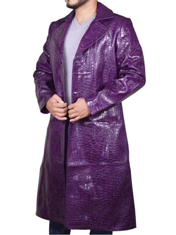 Suicide Squad Jared Leto Joker Purple Trench Coat - Image 3