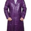 Suicide Squad Jared Leto Joker Purple Trench Coat - Image 2