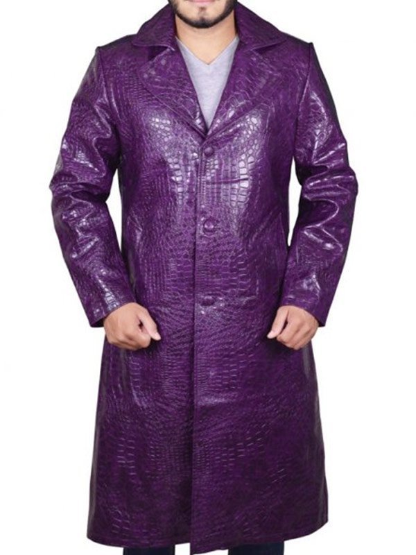 Suicide Squad Jared Leto Joker Purple Trench Coat - Image 2