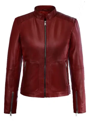 Alternative view of Kaya Scodelario Resident Evil Leather Jacket
