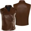 Maggie Rhee The Walking Dead: Dead City Brown Leather Vest - Image 6