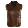 Maggie Rhee The Walking Dead: Dead City Brown Leather Vest - Image 2