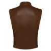 Maggie Rhee The Walking Dead: Dead City Brown Leather Vest - Image 5