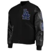 Los Angeles Triple Black Black Varsity Jacket