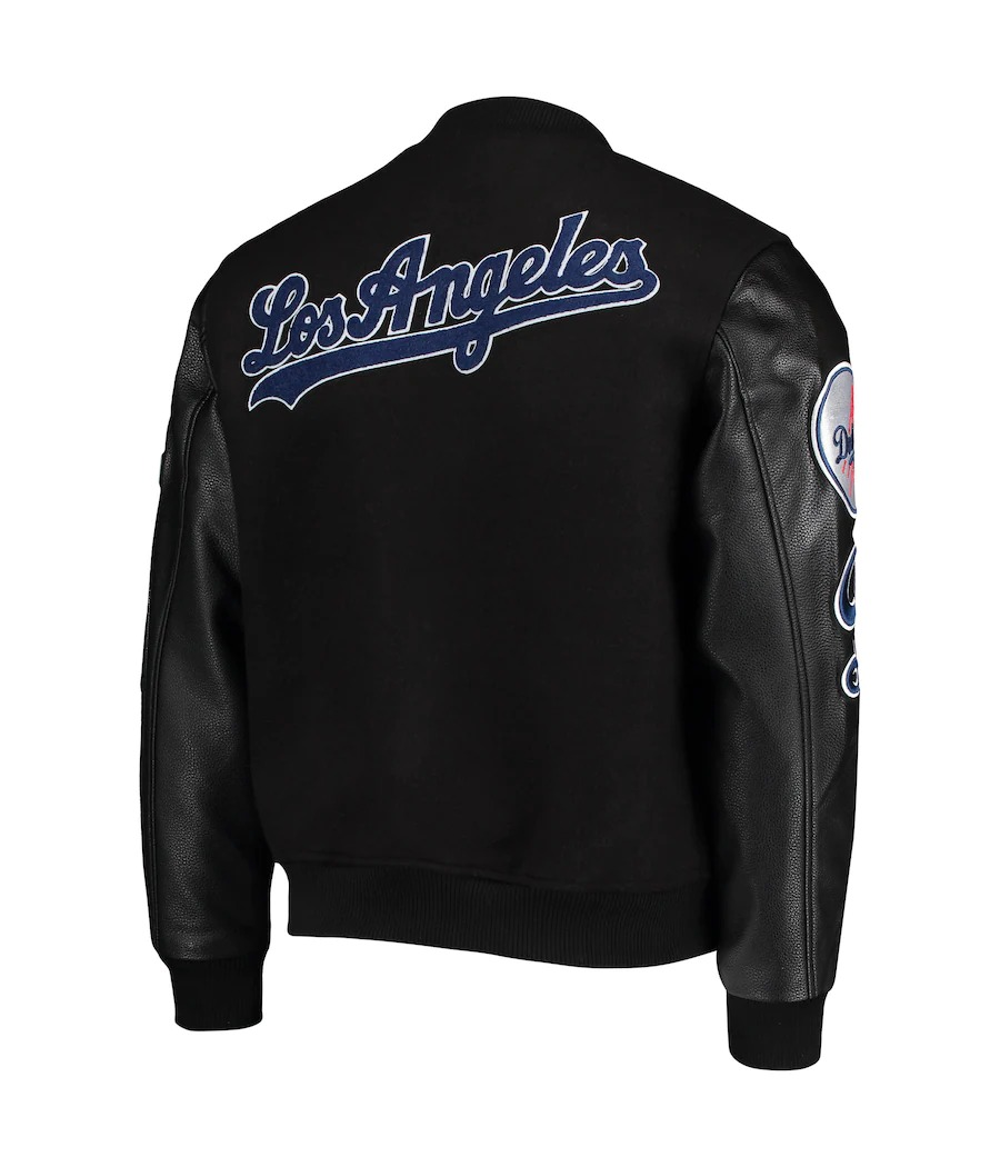 Los Angeles Triple Black Black Varsity Jacket - Image 2