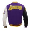 Los Angeles Lakers Color Block Varsity Jacket - Image 2