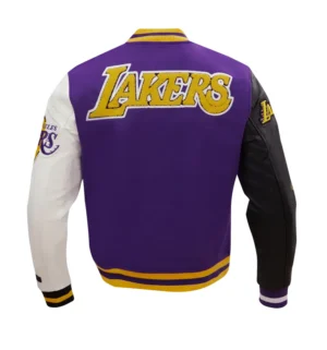 Alternative view of Los Angeles Lakers Color Block Varsity Jacket