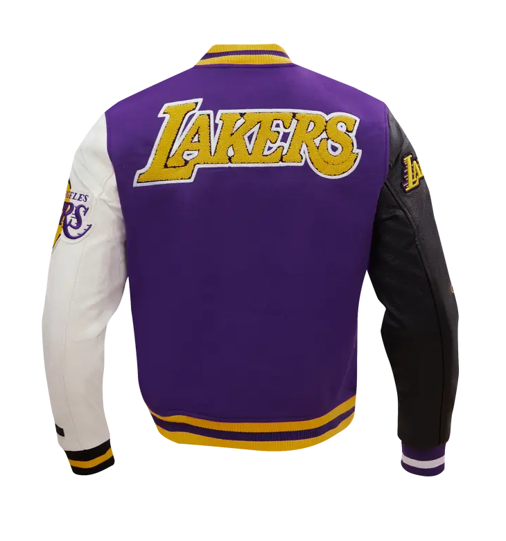 Alternative view of Los Angeles Lakers Color Block Varsity Jacket