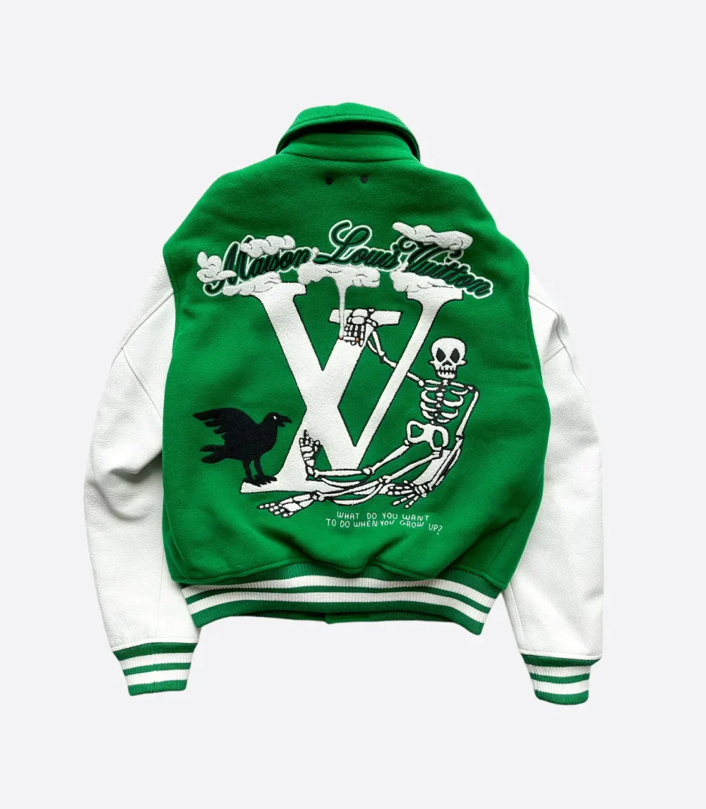 Louis Vuitton Varsity Green and White Jacket