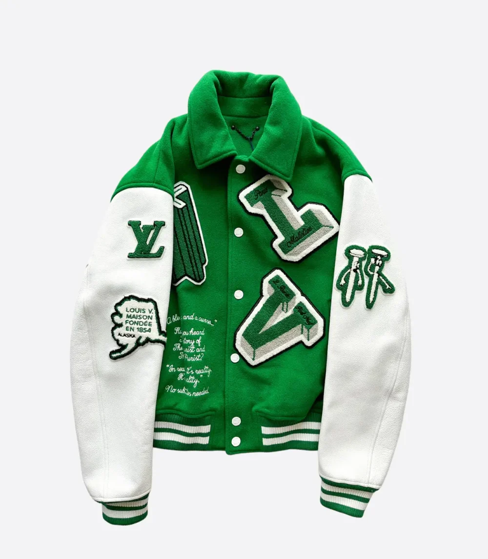 Alternative view of Louis Vuitton Varsity Green and White Jacket