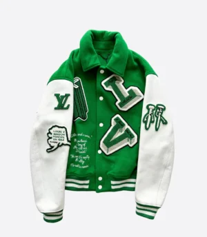 Alternative view of Louis Vuitton Varsity Green and White Jacket