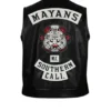 Mayans MC Ezekiel Reyes Black Leather Vest