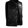 Mayans MC Ezekiel Reyes Black Leather Vest - Image 2