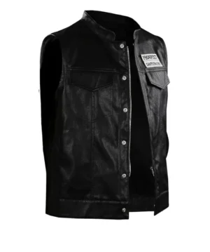 Alternative view of Mayans MC Ezekiel Reyes Black Leather Vest