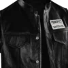 Mayans MC Ezekiel Reyes Black Leather Vest - Image 3