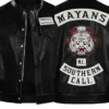 Mayans MC Ezekiel Reyes Black Leather Vest - Image 5