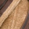Men Vintage Brown Shearling Jacket - Image 6
