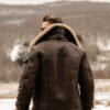 Men's Brown B3 Flying Aviator Shearling Sheepskin Leather Jacket - Image 7
