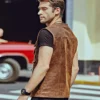 Men's Brown Retro Multi Pockets Leather Vest - Image 5