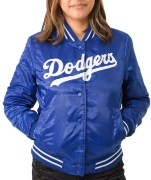 Womens Los Angeles Dodgers 1980s Vintage Style Bomber Jacket