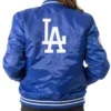 Womens Los Angeles Dodgers 1980s Vintage Style Bomber Jacket - Image 2