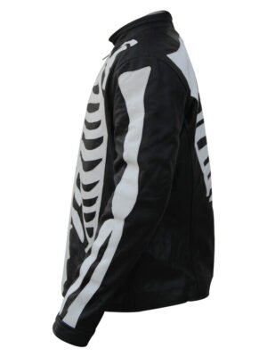 Alternative view of Halloween Skeleton Black Leather Jacket