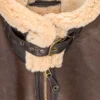 Mens R.A.F Shearling Sheepskin Bomber Jacket - Image 5