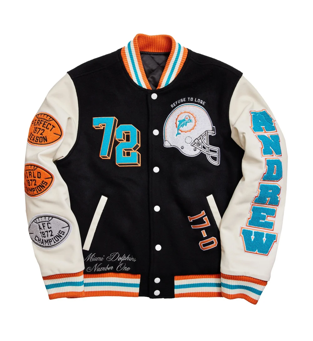 Miami Dolphins Letterman Varsity Jacket