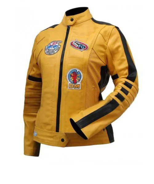 Kill Bill Yellow Biker Leather Jacket