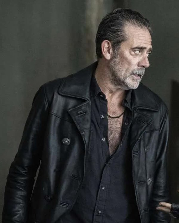 The Walking Dead Dead City Jeffrey Dean Morgan Black Leather Jacket - Image 3