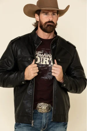 Alternative view of Performance Leather Moto Jacket