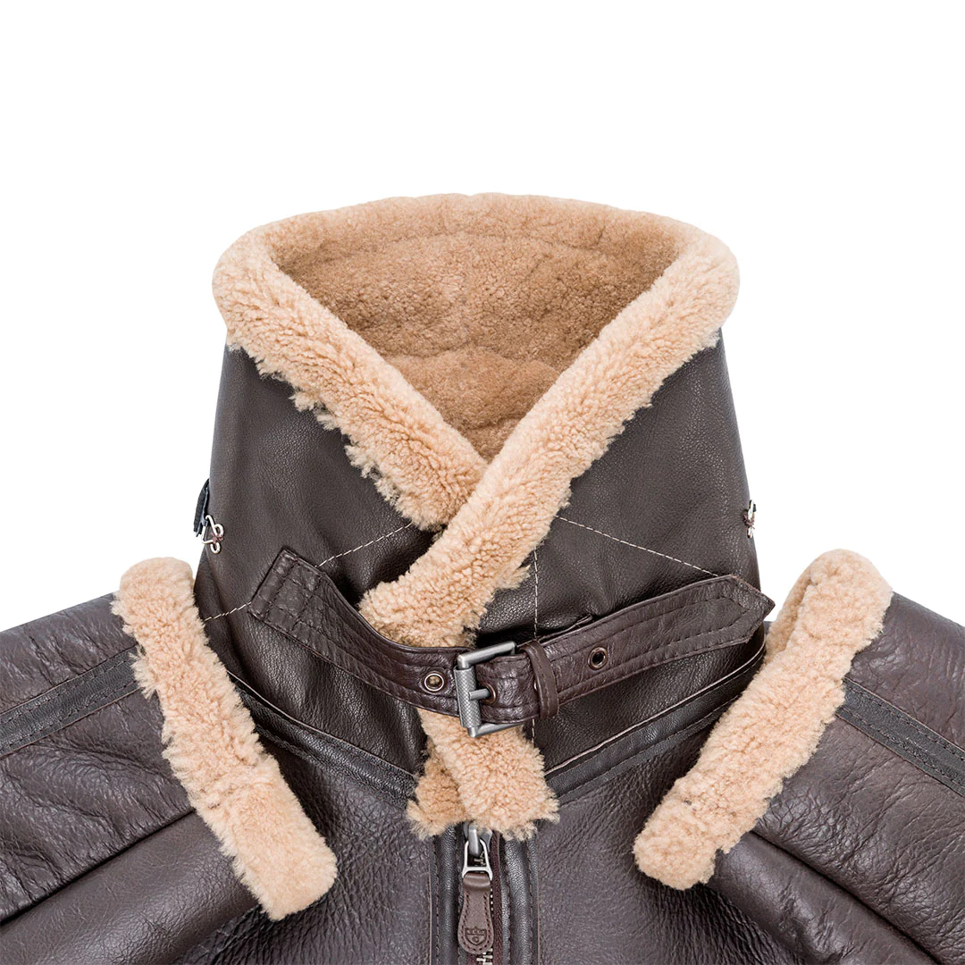 RAF Fighter Weight Shearling Sheepskin Bomber Jacket - Image 5