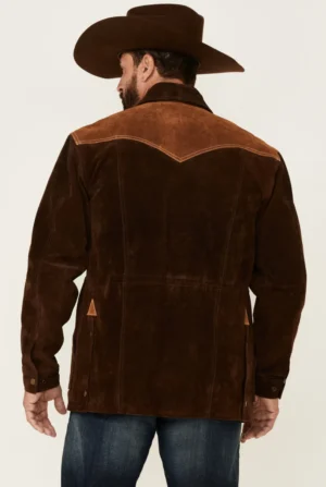 Alternative view of Chocolate Two-Tone Suede Rancher Car Jacket