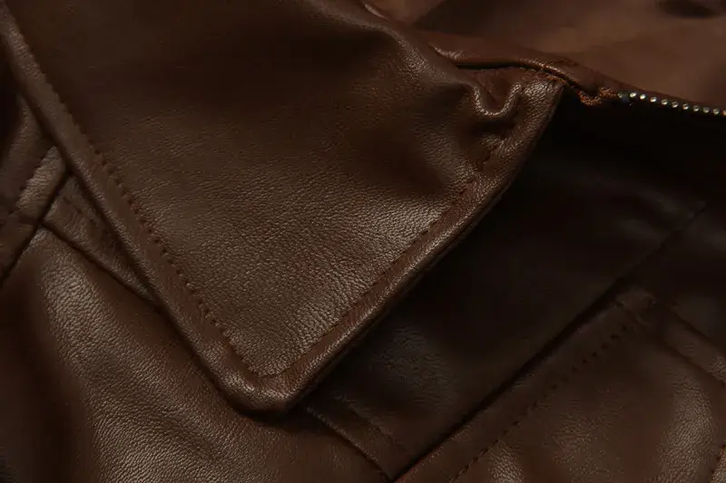 Resident Evil 6 Leon Kennedy Brown Leather Jacket - Image 3