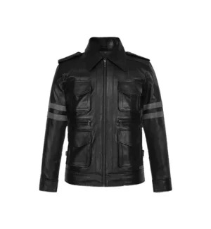 Alternative view of Resident Evil 6 Leon Kennedy Leather Jacket