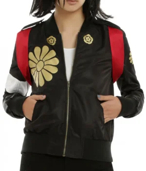 Alternative view of Suicide Squad Katana Black Leather Jacket