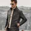 Seattle Men's Flavor Leather Puffer Jacket with Fur collar - Image 3