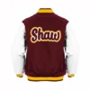 Shaw University Letterman Maroon and White Varsity Jacket - Image 2
