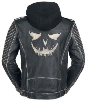Alternative view of Suicide Squad Joker Black Leather Jacket