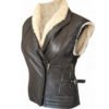 The Walking Dead Andrea Laurie Holden Brown Leather Vest - Image 4