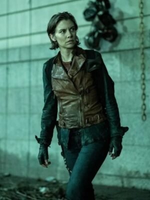 Maggie Rhee The Walking Dead: Dead City Brown Leather Vest