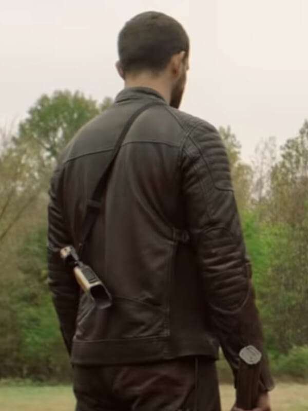 The Walking Dead Nico Tortorella Quilted Brown Leather Jacket - Image 2